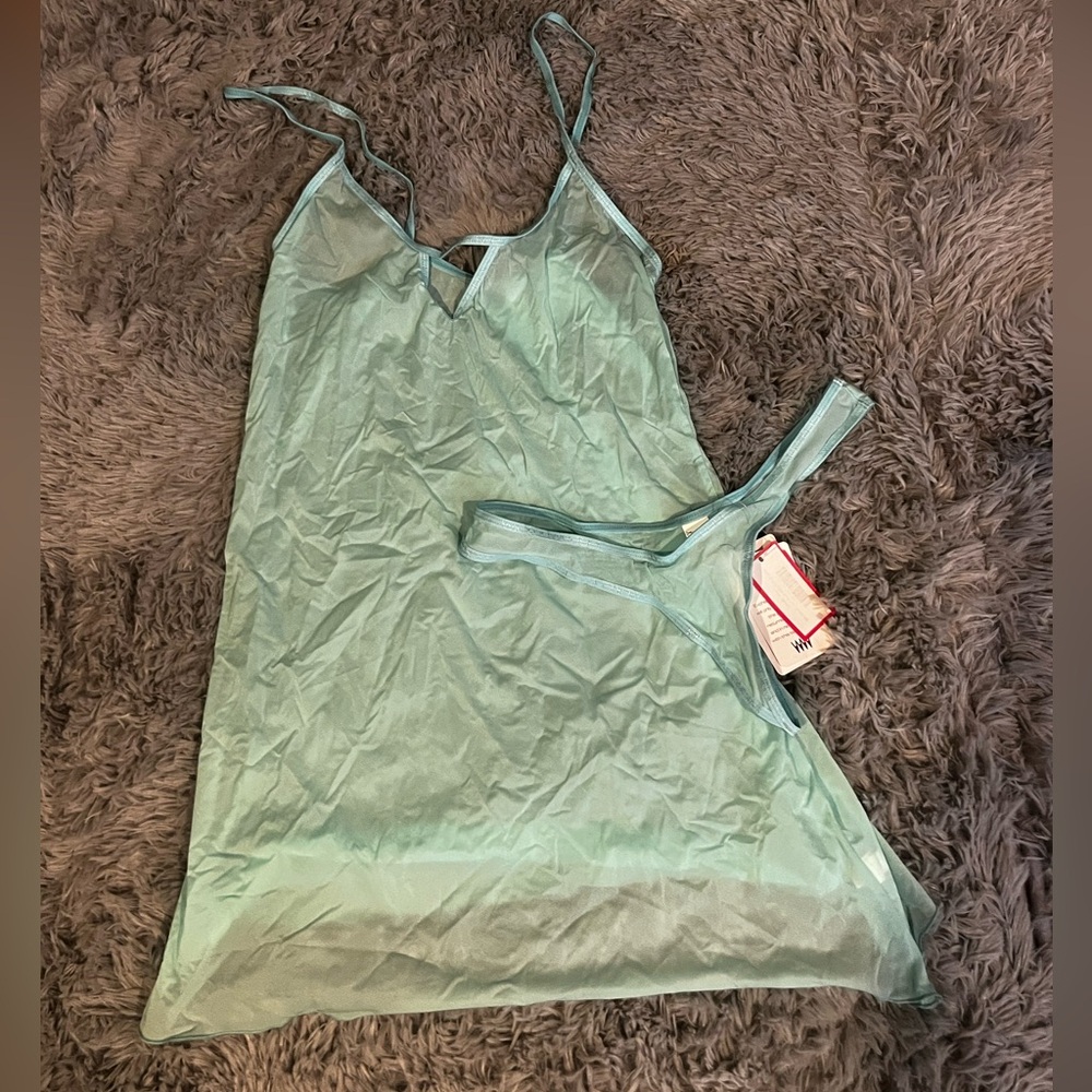 Wicked Weasel Sheer Essence Slip and Thong Set DISCONTINUED COLOR